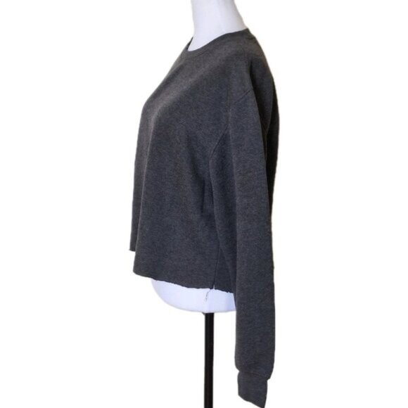 ATHLETIC WORKS GREY CUT-OFF SWEATSHIRT SIZE MEDIUM - Picture 3 of 5